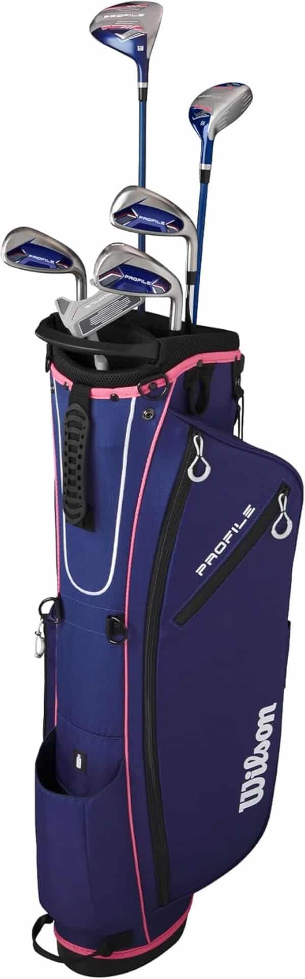 Wilson Demi-Set Profile LRH GRA Ensemble pour Femmes, Bleu Marine/Rose, Standard
