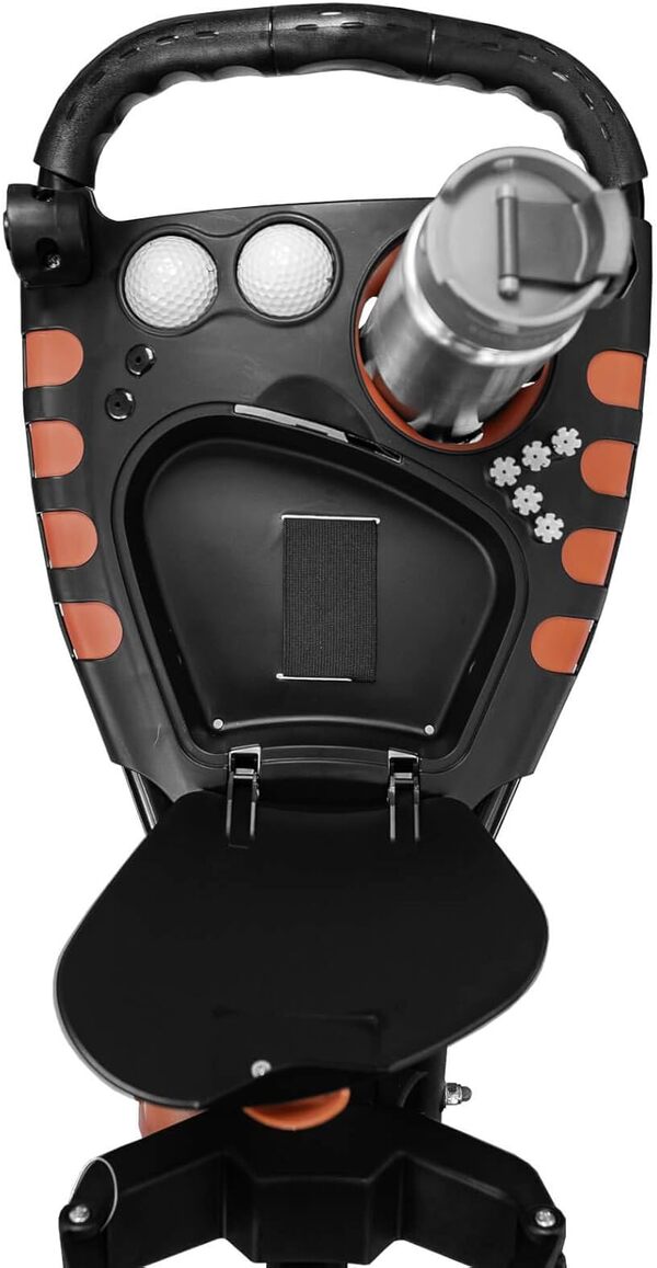 Eze Glide Compact+ 360 Chariot de Golf Unisexe, Anthracite/Rouge, Taille Unique