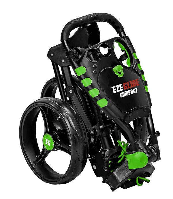 Chariot de Golf EZE GLIDE Compact+ 3 Roues Châssis Anthracite/Citron Vert,