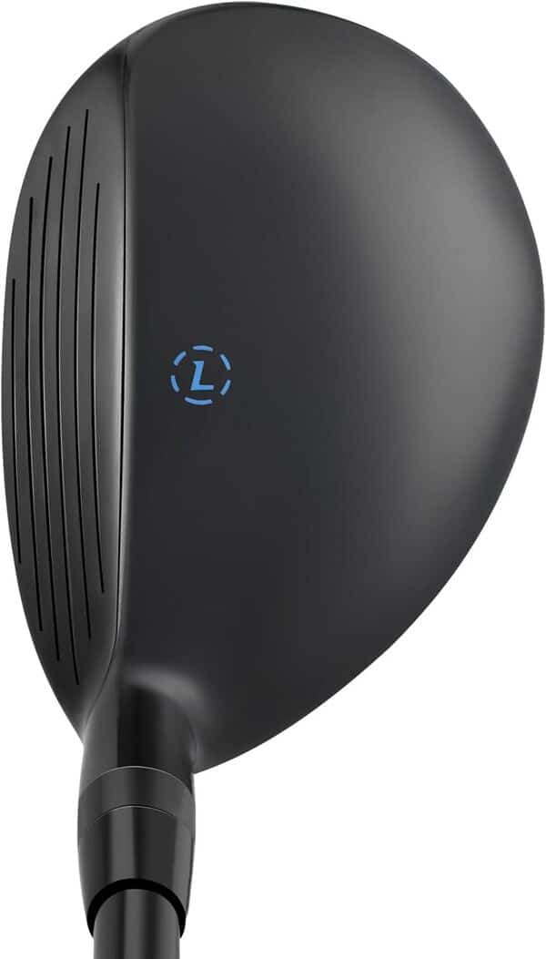 LAZRUS GOLF Premium Clubs de Golf Hybrides pour Homme – 2,3,4,5,6,7,8,9, PW Main Droite et Main Gauche Single Club, tiges en Graphite, Regular Flex (Noir, 2, RH, Simple)