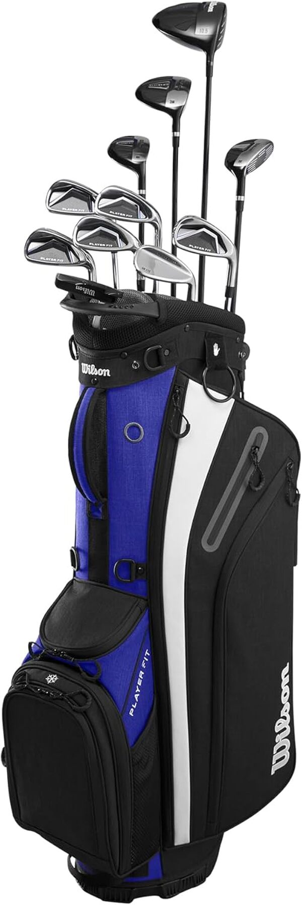 Wilson Clubs de Golf, Jeu complet Player Fit, Trépied de Golf inclus, en Acier, Pour Hommes