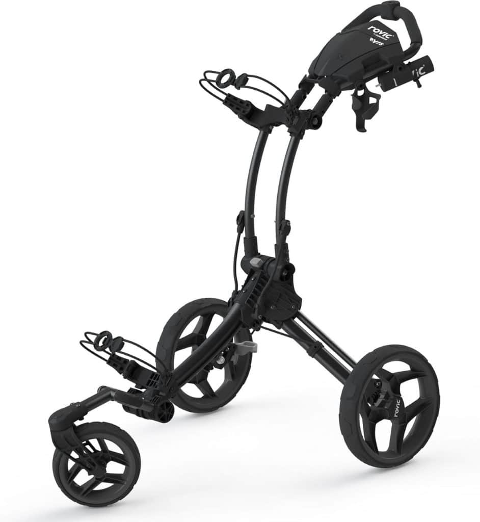 Test du chariot de golf Clicgear RV1S : performance en carbone et noir