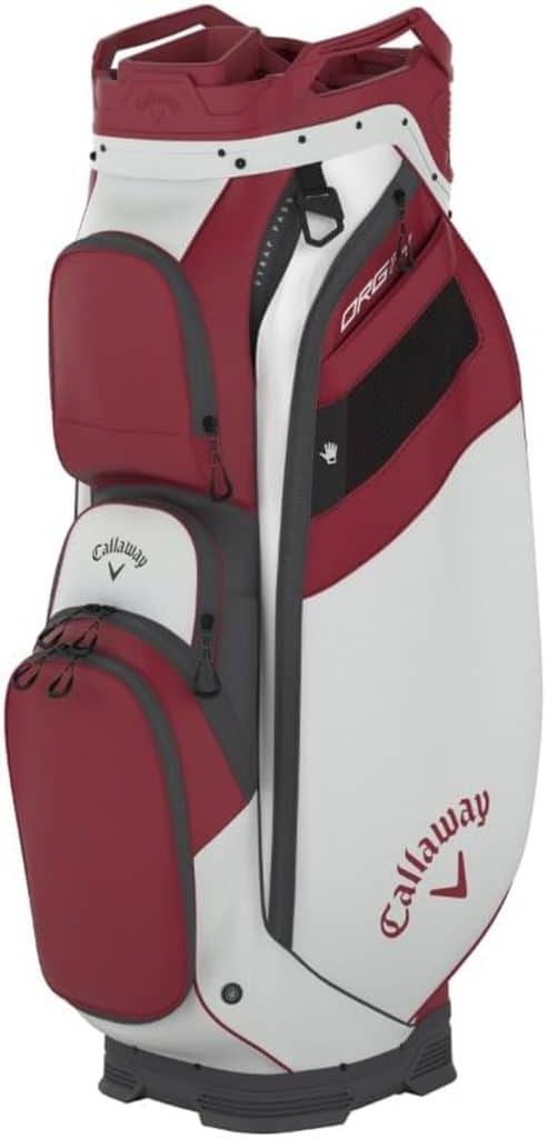 Test du sac chariot Callaway Golf ORG 14 2025 blanc/cardinal