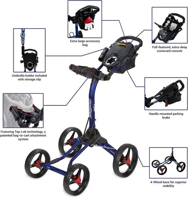 Bag Boy Chariot à Pousser Quad XL