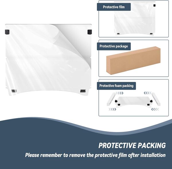 Chariot de golf pour pare-brise Club Car Precedent 2004 et ultérieurs, modèles à gaz et électriques, 5 mm d'épaisseur, pliable, en acrylique transparent et résistant aux chocs