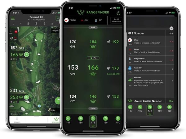 Arccos Caddie Capteurs intelligents avec la première Intelligence Artificielle pour Le Golf. Alimenté par Télémétrie GPS - 3e génération