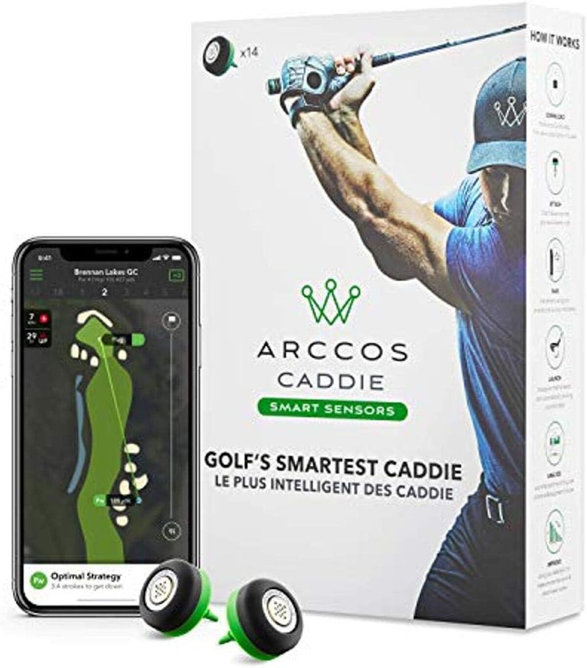 Test : arccos Caddie, capteurs golf 3e génération IA GPS