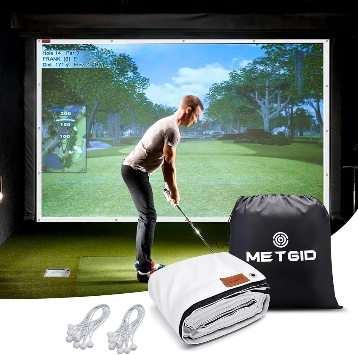 Test de l'écran d'impact HD pour simulateur de golf