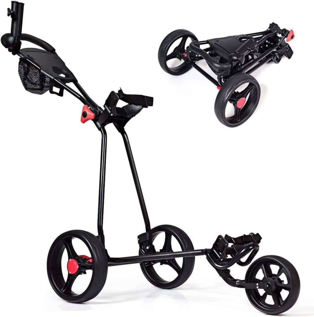 Test du chariot de golf GYMAX 3 roues pliable