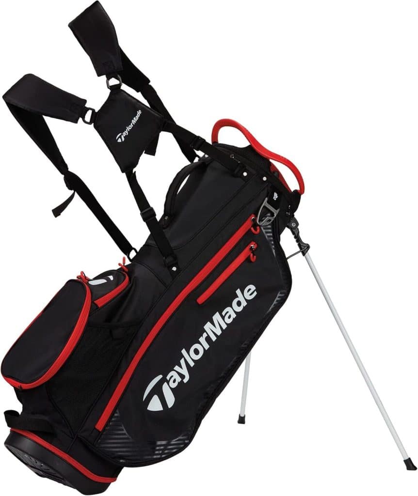 Test du sac de golf TaylorMade Pro noir et rouge