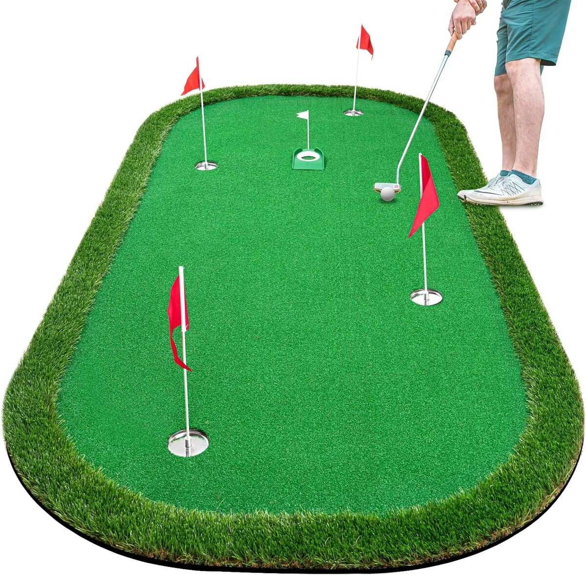 Test du tapis d'entraînement de golf Wekin 1, 5 x 3 m : gazon artificiel résistant