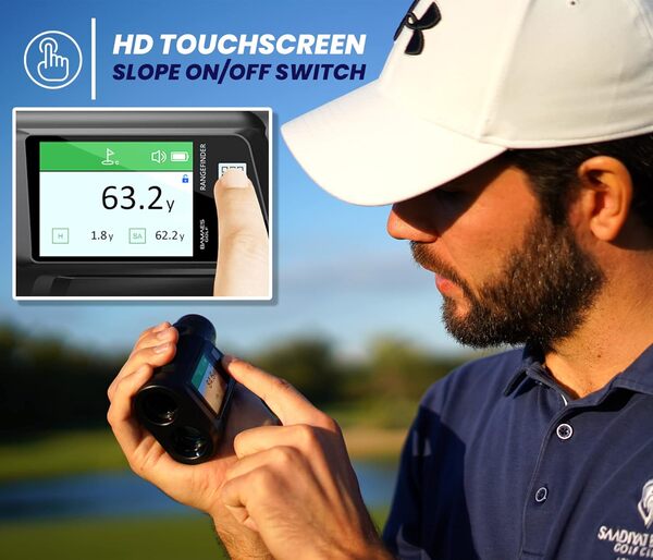 Bm21 Télémètre de Golf Professionnel Mode Distance réglable et légal pour Tournois portée 600 m Standard, Noir (Noir), Standard