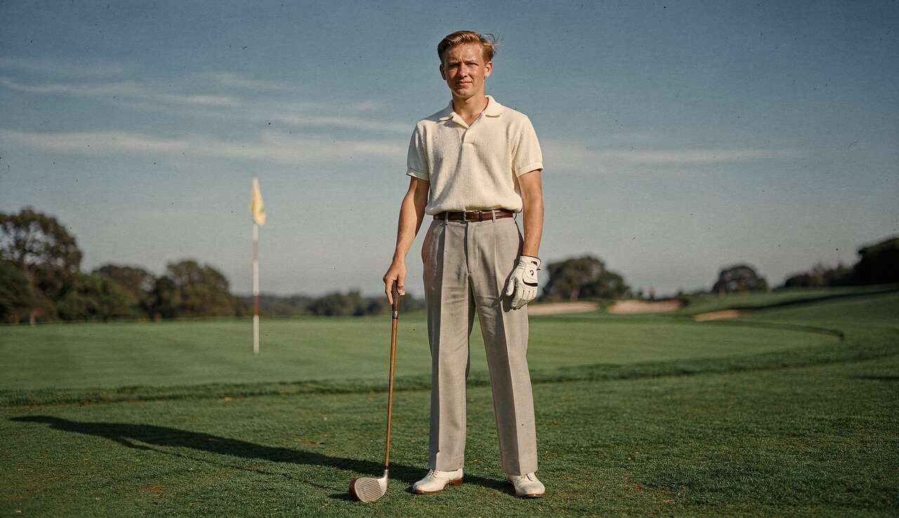 Les d&eacute;buts de jack nicklaus sur le green
