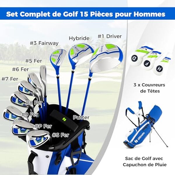 Plongez dans notre test détaillé du set de golf complet Costway, comprenant driver et putter. Découvrez pourquoi ce kit pourrait être votre prochain choix sur le green  !